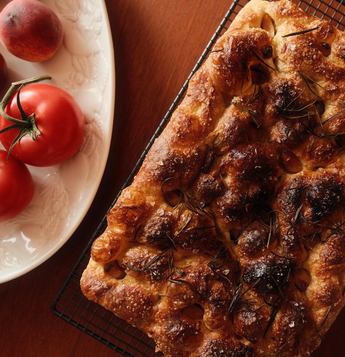 Large Confit Garlic Focaccia